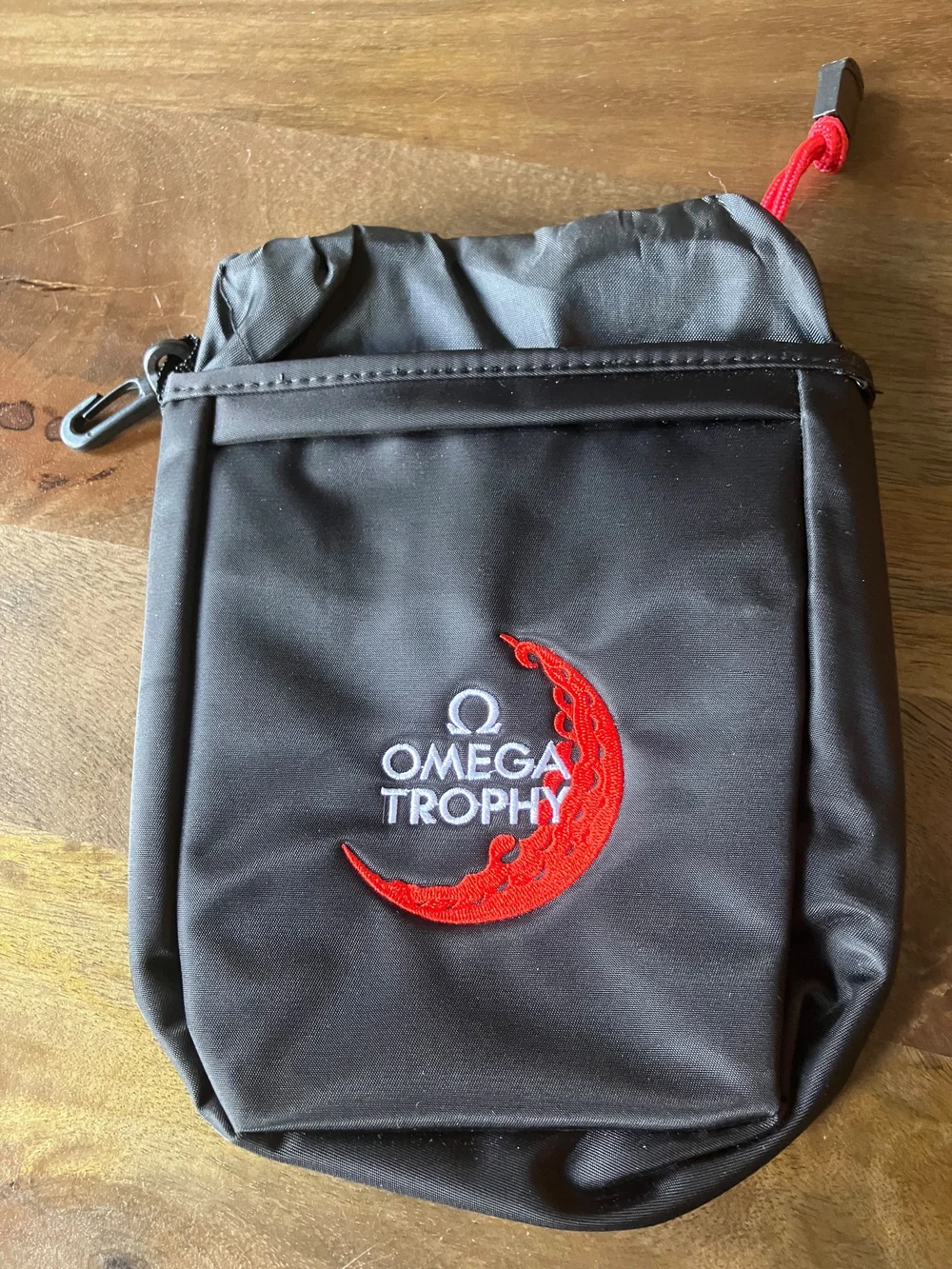 Omega Black Nylon Golf Pouch
